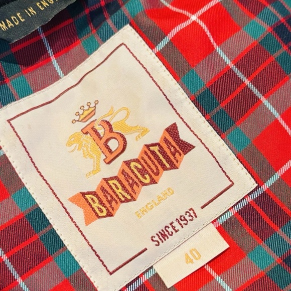 Baracuta High-Neck Zipped Black Jacket men's size 40 Made In England - Picture 6 of 9